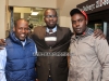 Restaurant owner Rachid Niang with friends