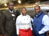 Restaurant owner Rachid Niang with Senegalese chef Asta and Daouda