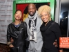 Actor Malik Yoba with Célia and Hélène Faussart of Les Nubians at Shared Interest's New York City screening of "Mandela: Long Walk to Freedom"