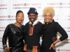 Célia and Hélène Faussart of Les Nubians with Sahr Ngaujah at Shared Interest\'s New York City screening of \"Mandela: Long Walk to Freedom\"