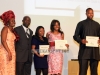 Abayomi Ajaiyeoba, Oliver MBamara with honorees