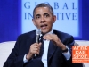 President Barack Obama at the Clinton Global Initiative annual meeting