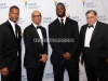Justin Tuck with AJ Calloway, and Dr. Michael L. Lomax
