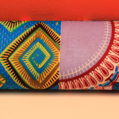 Blue & Pink African Fabric Small Purse