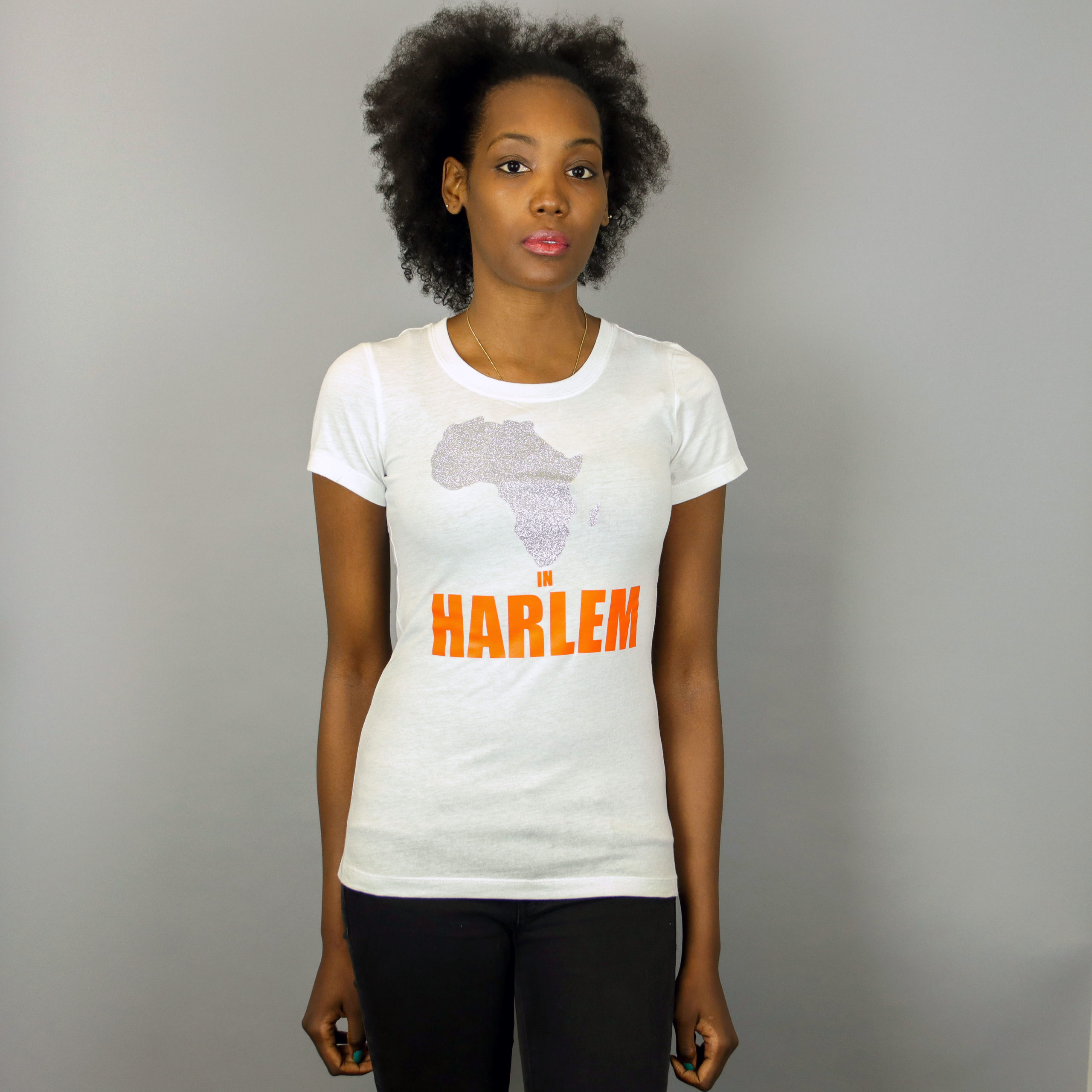 harlem white t shirts